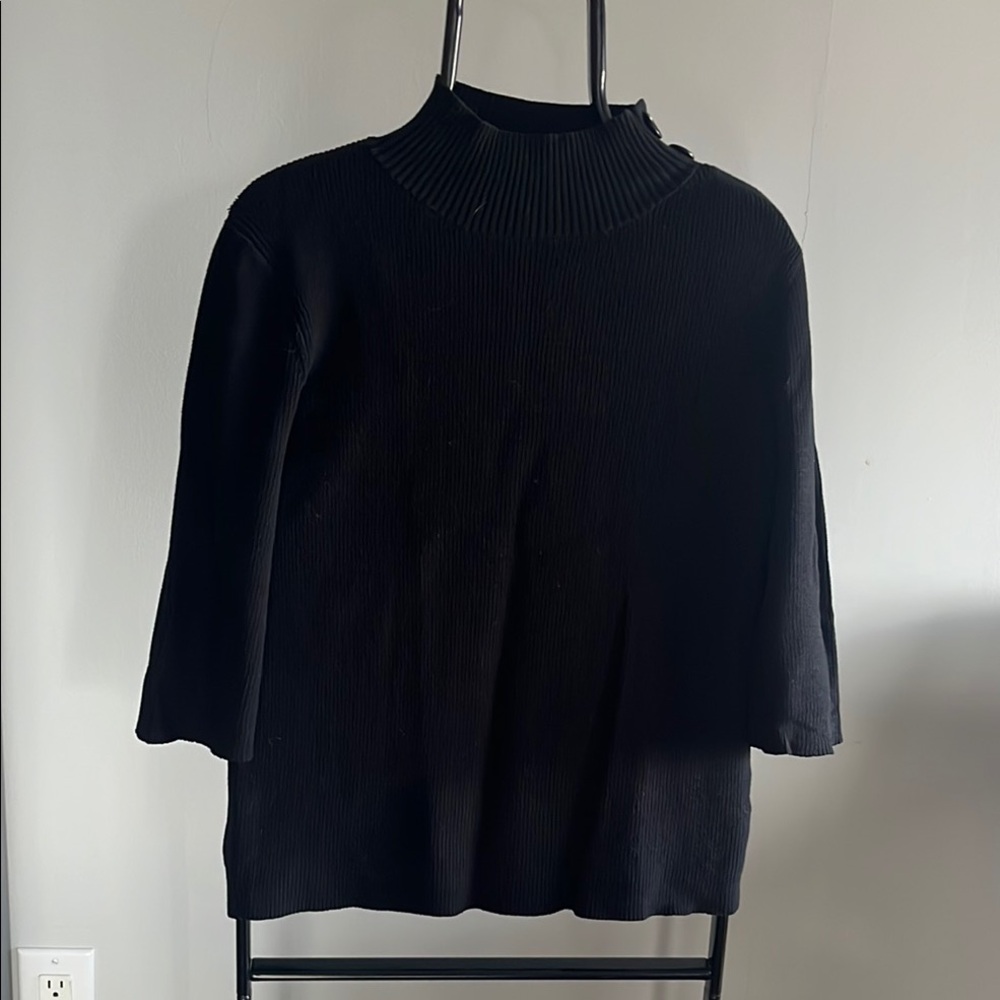 Elegant Black Turtleneck Sweater for Women